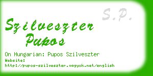 szilveszter pupos business card